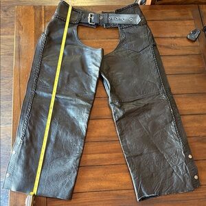 Stylish Women’s Black Leather Chaps made in Pakistan